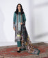 Unstitched Intermix 3 Piece - Printed Blended Satin Suit